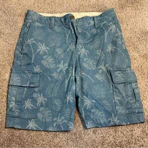 Tommy Bahama Women's Size S Cotton Printed Shorts- leaf and palm tree print